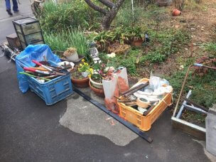 お庭の片付けを手伝いました。クリーンサポート香川